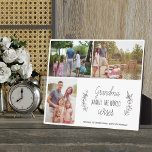Großkinder Foto Collage Oma Fotoplatte<br><div class="desc">Familienkollage mit einem durchdachten Zitat-Sake-Geschenk für Oma.</div>