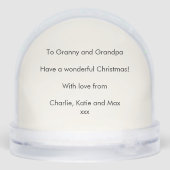 Großkinder-Foto für Großeltern - Weihnachten Schneekugeln (Rückseite)