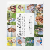 Großkinder Gedicht 12 FotoCollage weiß Fleecedecke (Vorderseite)