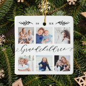 Großkinder-Geschenk für Großeltern FotoCollage Keramikornament