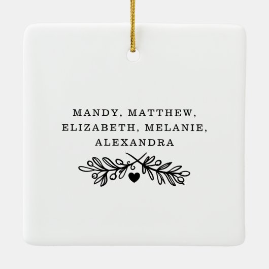 Großkinder-Geschenk für Großeltern FotoCollage Keramikornament (Rückseite)