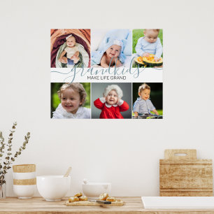 Großkinder machen das Leben großartig 6 FotoColl Poster