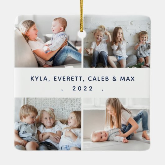 Großkinder machen das Leben großartig | 8 Mini-Fot Keramikornament (Rückseite)