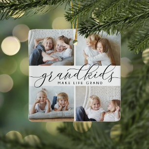 Großkinder machen das Leben großartig   8 Mini-Fot Keramikornament