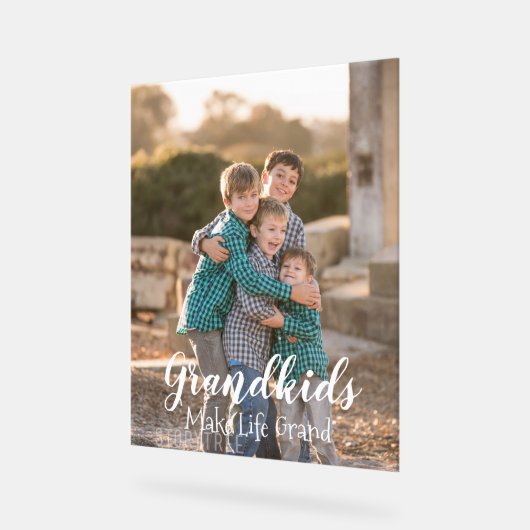 Großkinder machen das Leben großartig Acrylschild (Winkel)