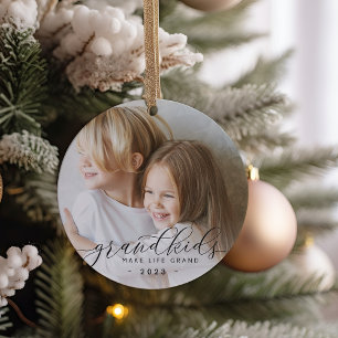 Großkinder machen das Leben großartig   FOTO Keramik Ornament