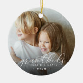 Großkinder machen das Leben großartig | FOTO Keramik Ornament (Vorne)