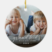 Großkinder machen das Leben großartig | FOTO Keramik Ornament (Hinten)