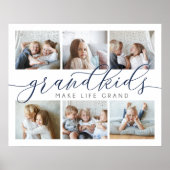 Großkinder machen das Leben großartig | FotoCollag Poster (Vorne)