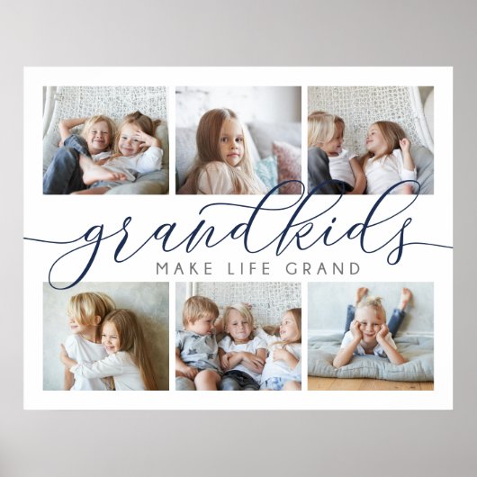 Großkinder machen das Leben großartig | FotoCollag Poster (Vorne)