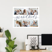 Großkinder machen das Leben großartig | FotoCollag Poster (Heimbüro)