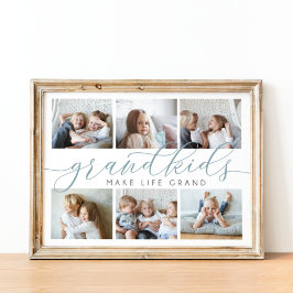 Großkinder machen das Leben großartig | FotoCollag Poster