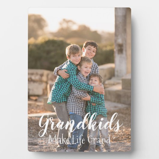 Großkinder machen das Leben großartig Fotoplatte (Vorderseite)