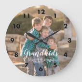 Großkinder machen das Leben großartig Große Wanduhr (Vorderseite)