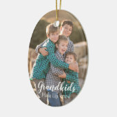 Großkinder machen das Leben großartig Keramik Ornament (Links)