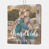 Großkinder machen das Leben großartig Keramikornament (Links)