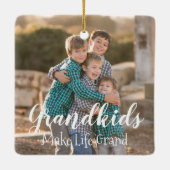 Großkinder machen das Leben großartig Keramikornament (Rückseite)