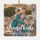 Großkinder machen das Leben großartig Keramikornament (Vorderseite)