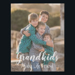Großkinder machen das Leben großartig Künstlicher Leinwanddruck<br><div class="desc">Großkinder machen das Leben großartig: Individuelles Familiengeschenk für Fotos. Foto Credit Fotografy © Storytree Studios,  Stanford,  CA. Fotovorlage muss durch Ihr eigenes Foto ersetzt werden</div>