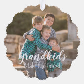 Großkinder machen das Leben großartig Ornament Karte (Rückseite)