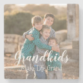 Großkinder machen das Leben großartig Steinuntersetzer (Vorderseite)