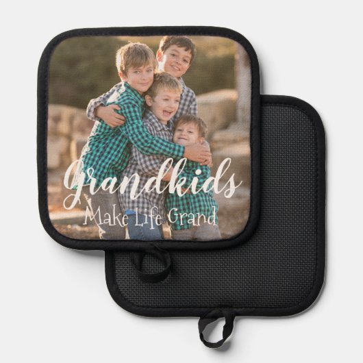 Großkinder machen das Leben großartig Topflappen (Vorderseite/Rückseite)