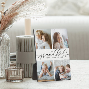 Großkinder machen das Leben großartig Vier FotoC Fotoplatte