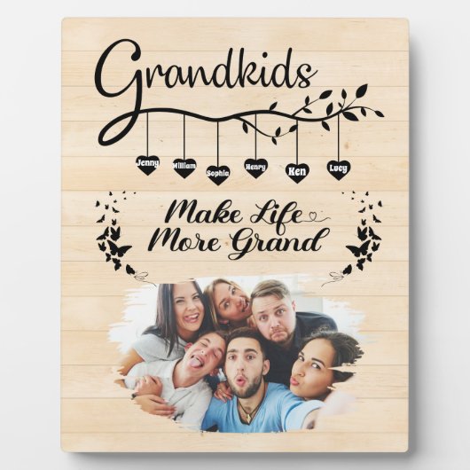 Großkinder machen das Leben zu einem großartigen F Fotoplatte (Vorderseite)