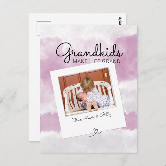 Großkinder machen den Tag der Großmütter Postkarte (Vorne/Hinten)