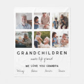 Großkinder machen Leben Fleecedecke (Vorderseite)