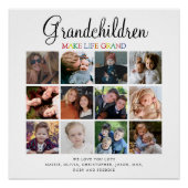 Großkinder machen Leben großartig | FotoCollage Poster (Vorderseite)