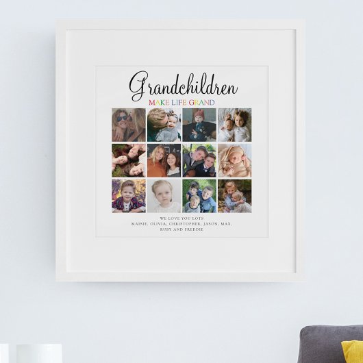 Großkinder machen Leben großartig | FotoCollage Poster