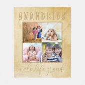 Großkinder machen Leben großartig neutrale FotoCol Fleecedecke (Vorderseite)