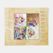 Großkinder machen Leben großartig neutrale FotoCol Fleecedecke (Vorderseite (Horizontal))