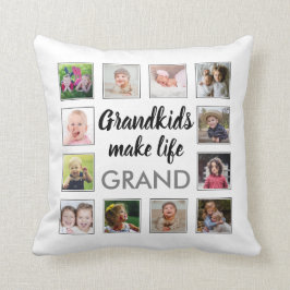 Großkinder machen lebensgroßes Zitat 12 FotoCollag Kissen