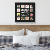 Großkinder machen lebensgroßes Zitat 12 FotoCollag Leinwanddruck (Insitu (Schlafzimmer))