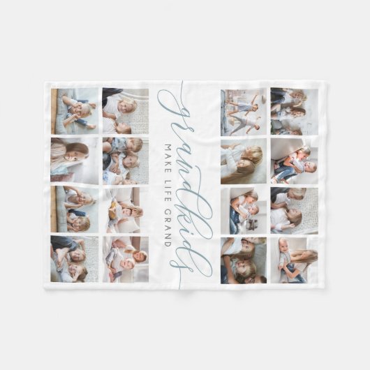 Großkinder machen Life Grand 16 FotoCollage Fleecedecke (Vorderseite (Horizontal))