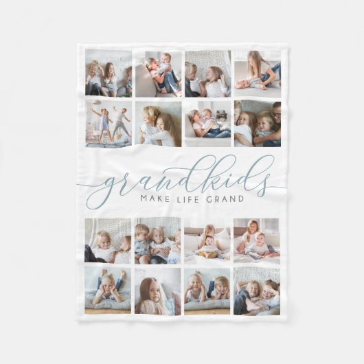 Großkinder machen Life Grand 16 FotoCollage Fleecedecke (Vorderseite)