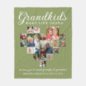 Großkinder machen Life Grand 18 Foto Heart Collage Fleecedecke (Vorderseite)