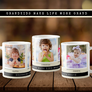 Großkinder machen Life Grand 3 Foto Collage Black Kaffeetasse