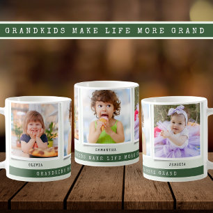 Großkinder machen Life Grand 3 Foto Collage Green Kaffeetasse
