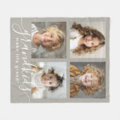 Großkinder machen Life Grand 4 Foto Collage Fleecedecke (Vorderseite (Horizontal))