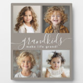 Großkinder machen Life Grand 4 Foto Collage Fotoplatte (Vorderseite)
