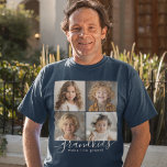 Großkinder machen Life Grand 4 Foto Collage T-Shirt<br><div class="desc">Dieses speziell für Großeltern konzipierte Shirt-Design ist mit einer 4-Foto-Vorlage ausgestattet, die Sie mit Fotos der Enkel personalisieren können. Eine Kombination moderner handgeschriebener Schrift kombiniert mit einem modernen serifenlosen Sans-Schriftart schreibt: "Enkel machen das Leben großartig!" Mit diesem stilvollen Design, das Großelterntag, Geburtstag, Urlaub und vieles mehr zu einem unvergesslichen Erlebnis...</div>