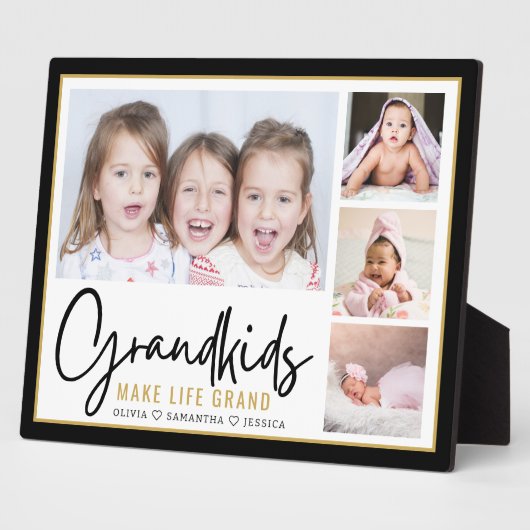 Großkinder machen Life Grand 4 Foto Personalisiert Fotoplatte (Seite)
