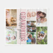Großkinder machen Life Grand 7 Foto Collage Fleecedecke (Vorderseite (Horizontal))