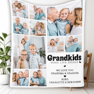 Großkinder machen Life Grand Custom 10 FotoCollage Fleecedecke