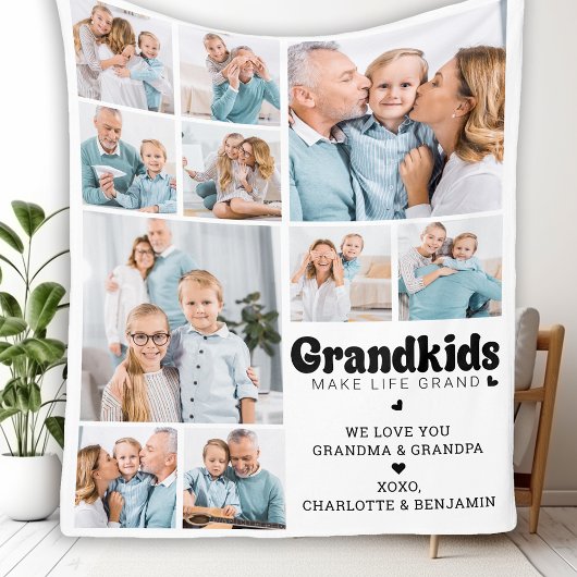 Großkinder machen Life Grand Custom 10 FotoCollage Fleecedecke