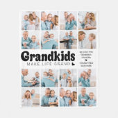 Großkinder machen Life Grand Custom 16 FotoCollage Fleecedecke (Vorderseite)