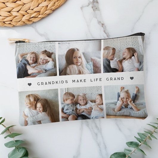 Großkinder machen Life Grand Foto Collage Zubehörtasche